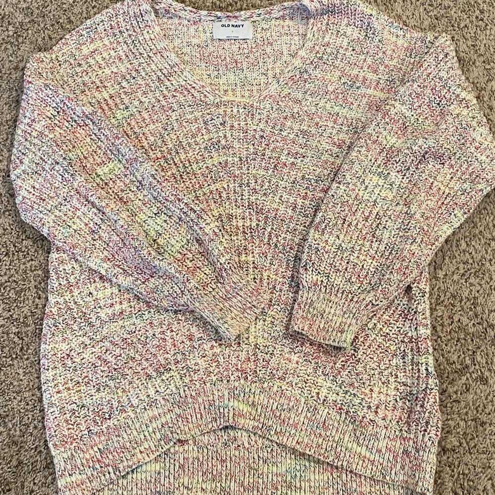 Multi color knit sweater